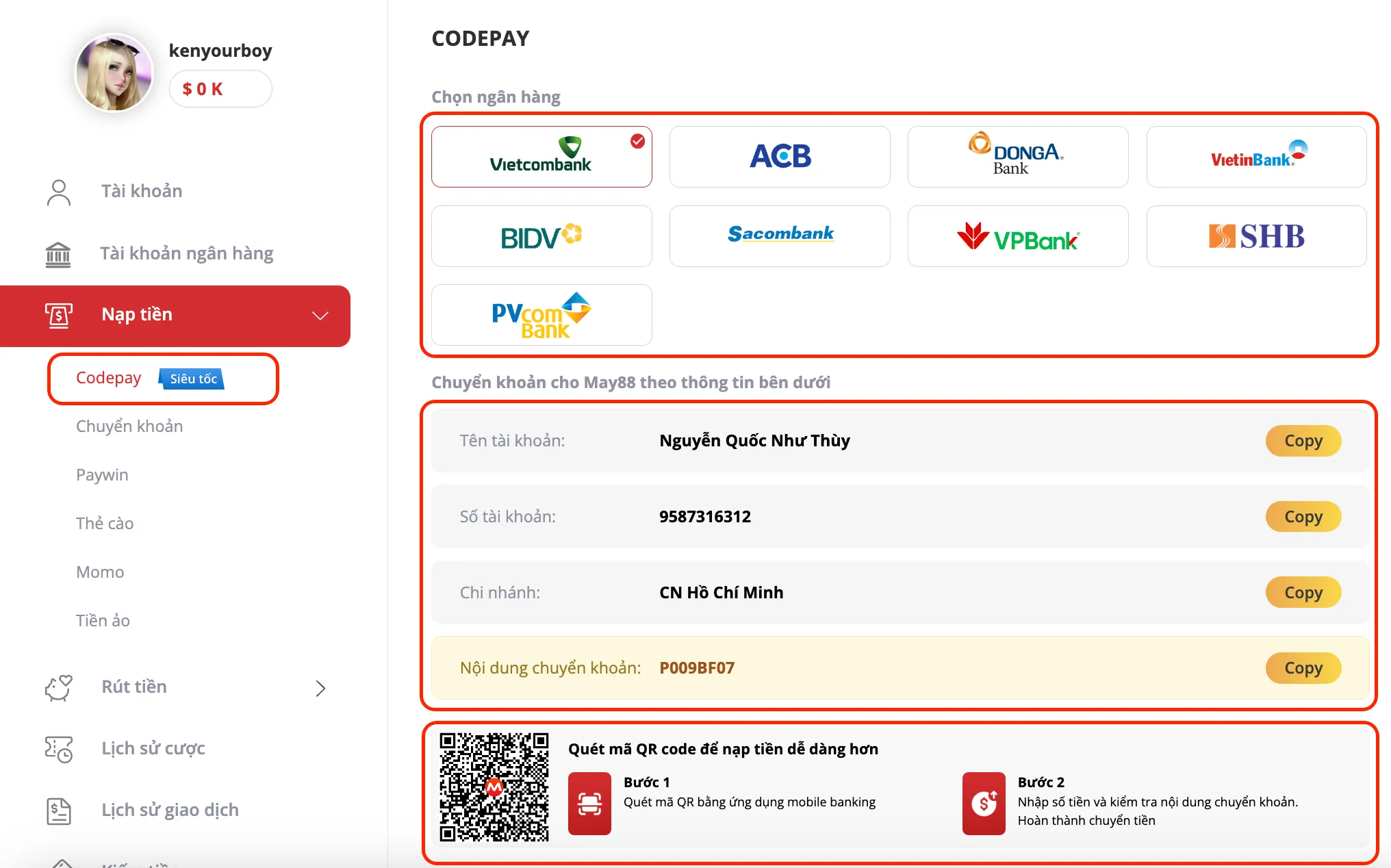 Codepay bước 4