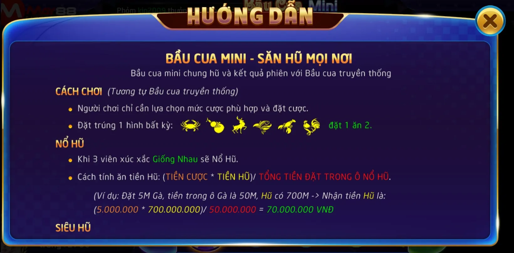 chơi Bầu Cua Mini tại May88