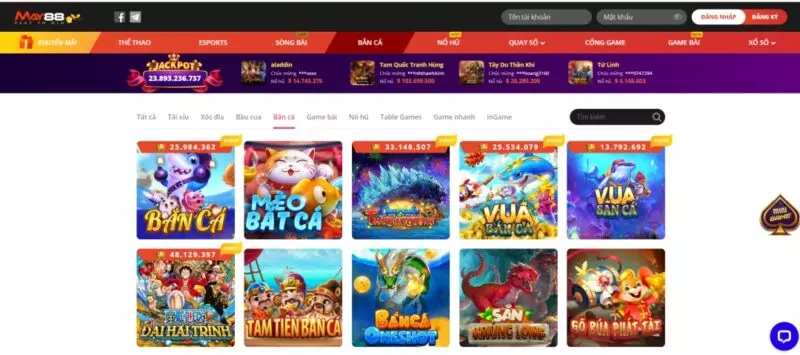 May 88 không ngừng cập nhật những cái tên hot nhất vào sảnh slot game đem lại nhiều cơ hội cho người chơi
