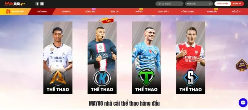 Sảnh cược thể thao online của May88 được đánh giá cao với tiềm năng vươn tầm quốc tế nhờ vào chất lượng toàn diện.
